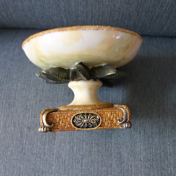 Vintage Pedestal Bowl Decorative Center Piece - Picture 9 of 12